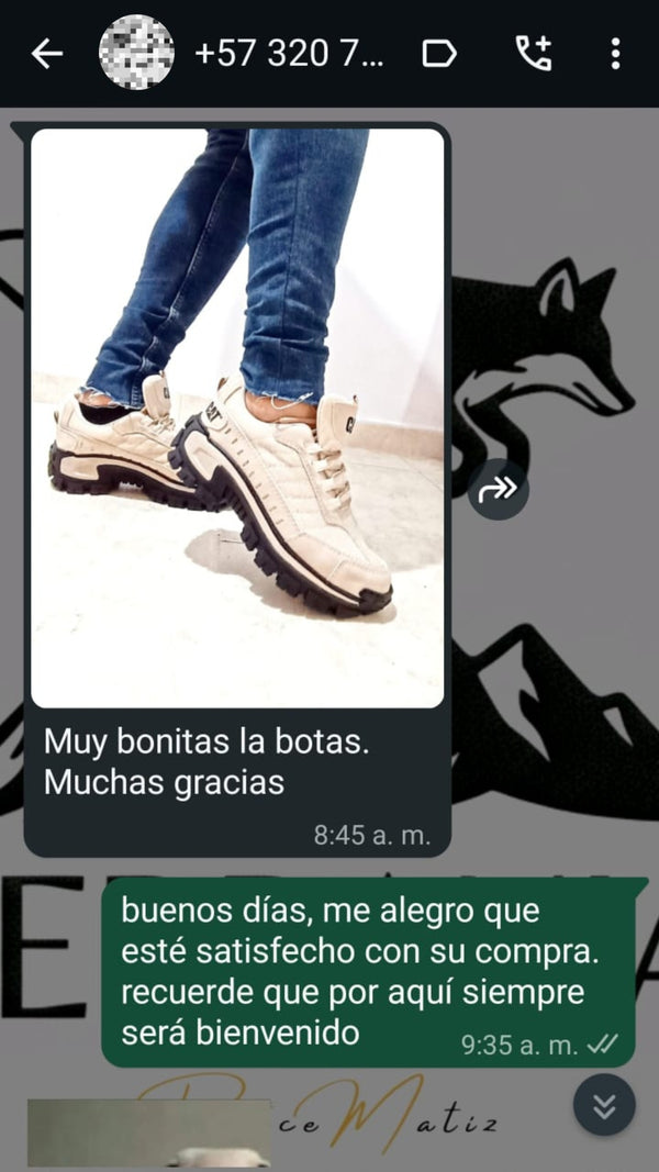 Reseña WhatsApp de cliente Serranía