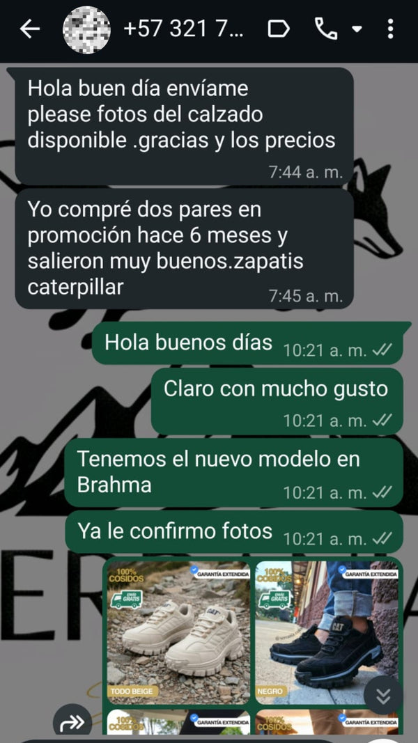 Reseña WhatsApp de cliente Serranía