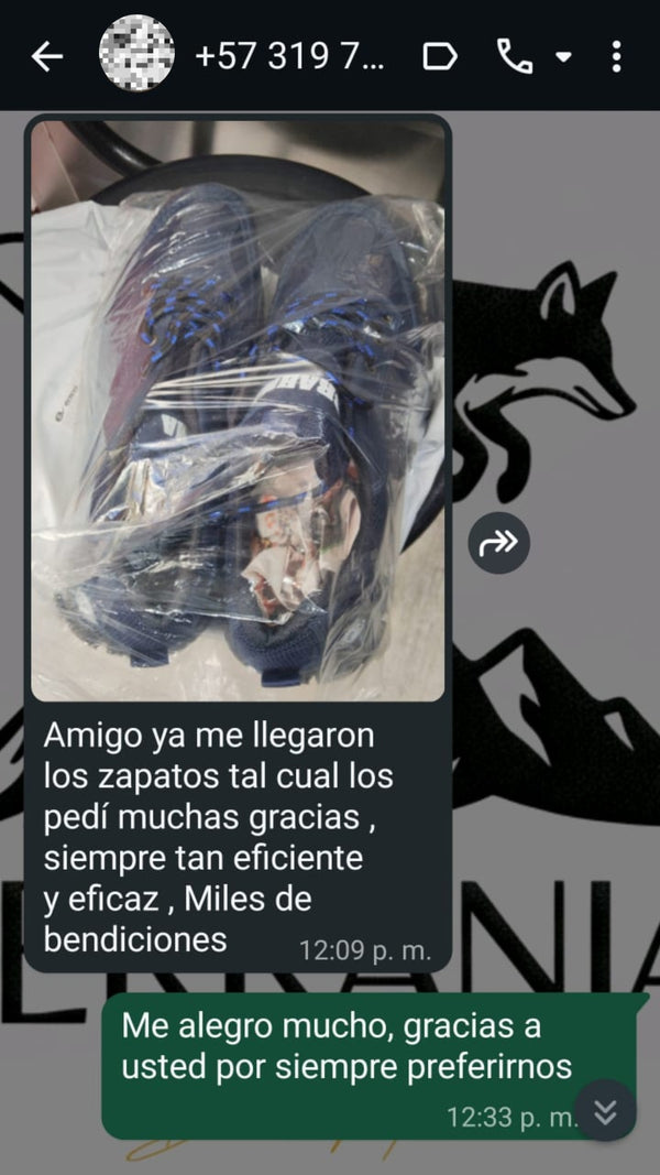 Reseña WhatsApp de cliente Serranía